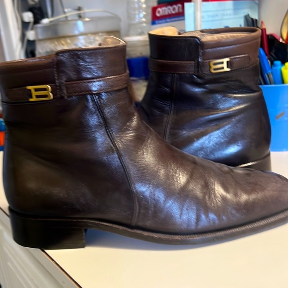 Bally Rudy Vintage Dark Brown Leather Dress Boots